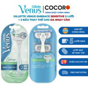 Dao cạo Gillette Venus Embrace Sensitive 5 lưỡi cho da nhạy cảm