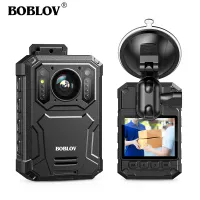 BOBLOV KJ23 1296P กล้องตำรวจสวมใส่กล้องรักษาความปลอดภัยกระเป๋ากล้องวิดีโอ Mini DVR IR Night Vision พร้อมระบบดูดรถยนต์และที่ชาร์จในรถสำหรับบันทึก/บริการ/จัดส่งทุกวัน