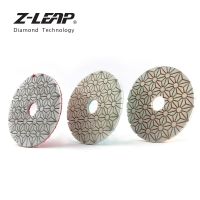 Z-LEAP 3pcs/set 100mm Flexible Diamond Polishing Pads 3 Steps Marble Granite Stone Abrasive Wheels 4 Wet Use For Angle Grinder