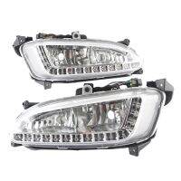 1Pair Front Fog Lamp DRL Daytime Running Light Corner Light for Hyundai Santa Fe IX45 2013-2015