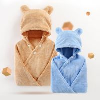 Baby Cartoon Cute Bear Animal Hooded Bath Towel Ultra Soft Absorbent Bathrobe