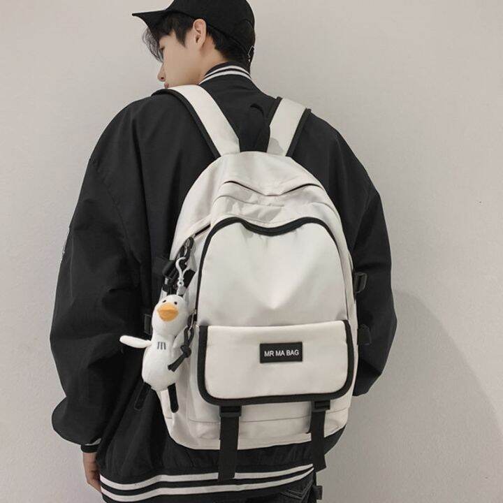 backpack-mens-simple-schoolbag-pendant-doll-female-junior-high-school-students-high-school-college-students-large-capacity-travel-computer-backpack-byue