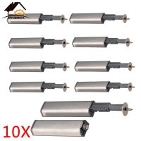 Myhomera 10Pcs/Sets Cabinet Door Stopper Buffer Catches Stainless Steel Push to Open Touch Damper Bumper Magnetic Quiet Closer Door Hardware Locks