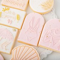 Cake Decoration Tool Summer Girl Cake Cookie Press Stamp Embosser Cutter Acrylic Fondant Sugar Craft Cake Cutter Baking Mould