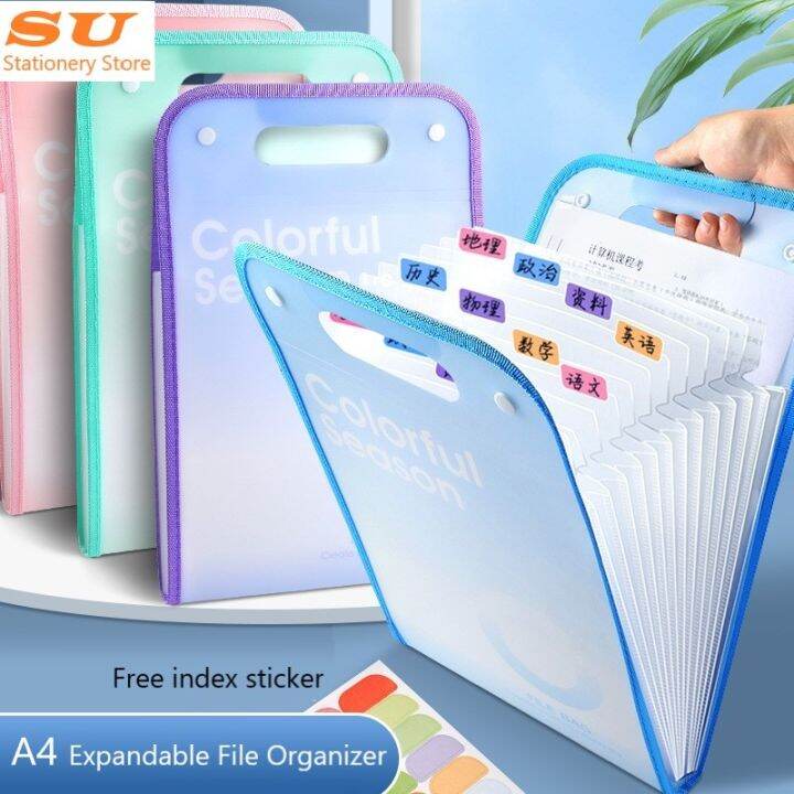 A4 Expanding File Folder Portable Documents Organizers Envelope Storage ...