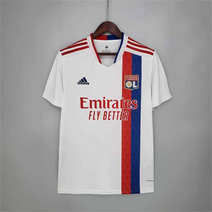 A4 OLYMPIC LYON HOME 2122 FOOTBALL SHIRT SOCCER JERSEY Lazada.co.th