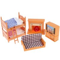 Calico Critters 1/12 Scale Miniature Accessories Forest Family Dollhouse Furniture Model Kitchen Toy Bunk Bed Doll For Girl Gift