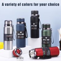 【CW】600/1000ml Sports Thermos Bottle Coffee Cup New Ice Flower Painted 316 Stainless Steel Vacuum Flask Water Bottle