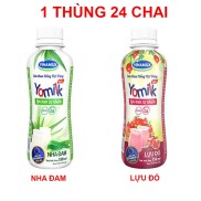 Thùng 24 chai Sữa chua uống Vinamilk Yomilk Nha đam Lựu đỏ 150ml