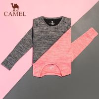 CAMEL เสื้อยืดแขนยาว คอกลม แบบแห้งเร็ว เสื้อกีฬา สำหรับผู้หญิง