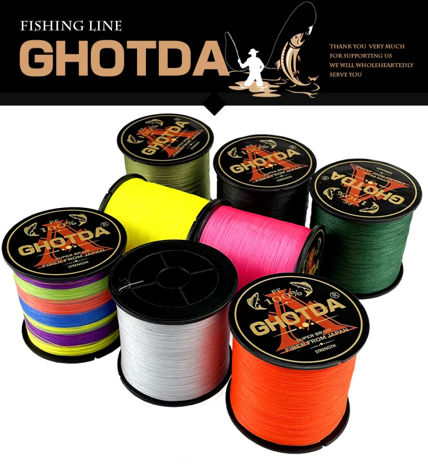 GHOTDA 100M 4 Strands 10-80LB Braided Fishing Line PE Multilament Braid  Lines wire Smoother Floating