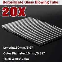 【Booming】 Buysob 20Pcs 150X10X2.2Mm Clear Glass Test Blowing Tubing Blow Wall โปร่งใส School Lab การทดลองทางเคมี Tools