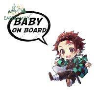 หมวกกันน็อคคาราวานขนาด13ซม. X 11.7ซม.,หมวกกันน็อคกันน้ำสำหรับ Baby On Board Demon Slayer Decals