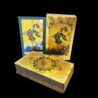 【YF】♚๑┇  Gold Plastic Cards Marvellous Predictive Divination Board Games  Astrology With Booklet