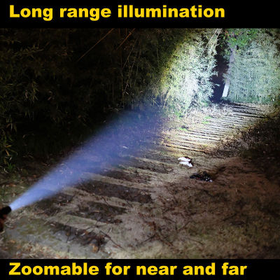Powerful Flexible Long LED Flashlight Outdoor Night Patrol Rechargeable Lantern Waterproof Torch Zoom