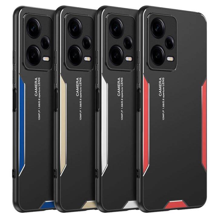 กล่องโลหะอลูมิเนียมแฟชั่นที่สร้างสรรค์สำหรับ-xiaomi-redmi-note-12-pro-plus-5g-เคสโทรศัพท์ซิลิโคนป้องกันผิวด้านสำหรับ-redmi-note-12-turbo-12c