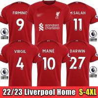 JS 2022/2023 Liverpool Home Football Jersey Tshirt Salah Firmino Mane Virgil Darwin Arnold Premier League Version SJ