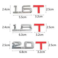 New Car 3D Metal 1.8T 2.0T 2.4T 2.8T Logo Sticker Emblem Badge Decals for Mazda KIA Renault TOYOTA BMW Ford Focus Car Styling