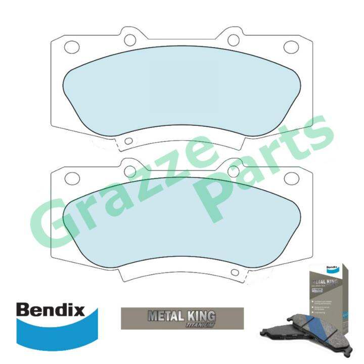 Bendix Metal King Titanium Disc Brake Pad Front for DB2221 - Toyota ...