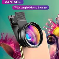 APEXEL New HD 37MM 0.45x Super Wide Angle Lens with 12.5x Super Macro Lens for iPhone Samsung Smartphones Camera Phone lens Kit Smartphone Lenses