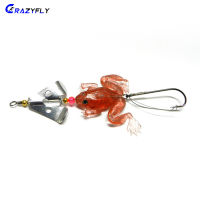 Crazyfly 4pcs เหยื่อตกปลา เหยื่อปลอม กบซุปตาร์ รุ่น กบยาง 3D