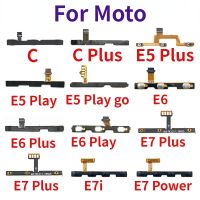 สำหรับ Motorola Moto C E4 E5 E6 E6s E7i E7บวกกับการเล่นพลังงาน E20 E30 E40ปุ่มเปิดปิดปุ่มปรับระดับเสียงคีย์ด้านข้างสายเคเบิลงอได้