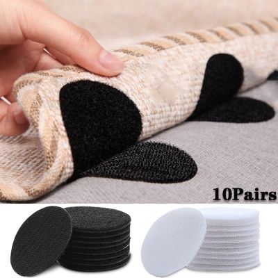 10Pairs Strong Self Adhesive Fastener Dots Stickers Adhesive Hook Loop Tape for Bed Sheet Sofa Mat Carpet Anti Slip Mat Pads