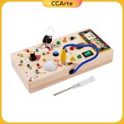 CCArte LED Busy Board Lights Switch Busy Board Toy for Kids Christmas