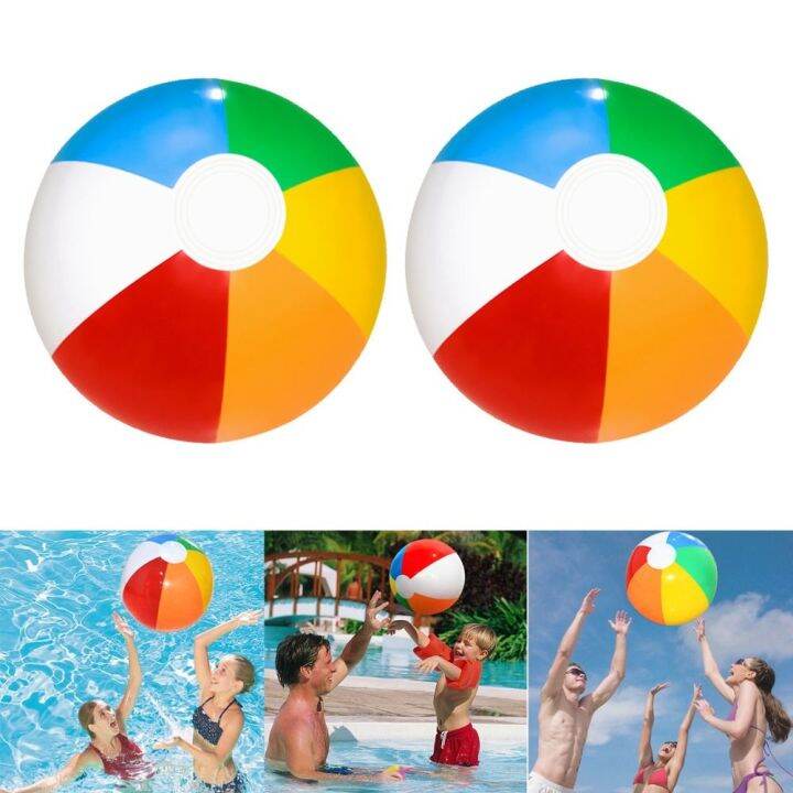 JANNERSATI PVC Inflatable Beach Ball Colourful Inflatable Pool Ball Fun