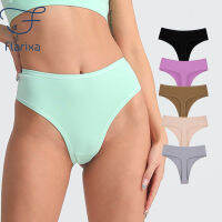 Flarixa 【Thong FOR 50Kg-100Kg】 95% Combed Cotton Briefs Womens High Rise Panties Thong With High Waist Seamless Female Underwear Soft T-back