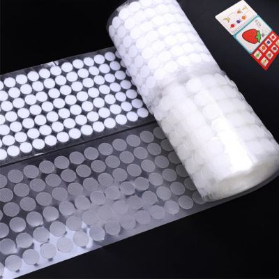 Transparent Self Adhesive Fastener Hook and Loop Tape Sticky Dots Belcro Adhesivo Glue DIY Magic Sticker Disc Craft Sewing
