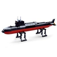 Limited Time Discounts SLUBAN Military Navy Ship Strategic 094 Nuclear Submarine Warship Building Blocks Bricks Classic Model DIY Toys For Kids Gift