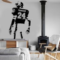 [COD] Football Wall Decal Stickers Personalized Name amp;Number Custom Boy 39;s Name Bedroom LC1714