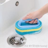 hot【DT】◑○❐  Sponge with Handle Cleaning Glass Thickening Stain Removal