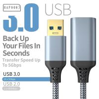 HAF0083 USB A ตัวผู้เป็นตัวเมีย ทนทานต่อการใช้งาน สำหรับกล้องคอมพิวเตอร์ สายต่อ USB สายต่อ USB สายต่อเครื่องพิมพ์ สายเคเบิล USB3.0 สาย USB ตัวผู้-ตัวเมีย การส่งข้อมูลความเร็วสูง สายเคเบิลข้อมูล