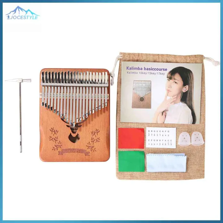 Đàn Kalimba 21 Phím Đàn Piano Ngón Tay Cái Nhạc Cụ Mbira Cầm Tay Bằng Gỗ Nguyên Miếng