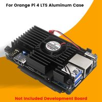 For Orange Pi 4 LTS Aluminum Case with Cooling Fan Development Board Protection Cooling Shell Passive Cooling Enclosure