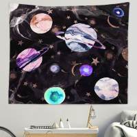 Planet TapestryGalaxy Nebula Wall Hanging ArtStarry Sky Tapestryation Background ClothCosmic Printed Wall BlanketMoving Gift