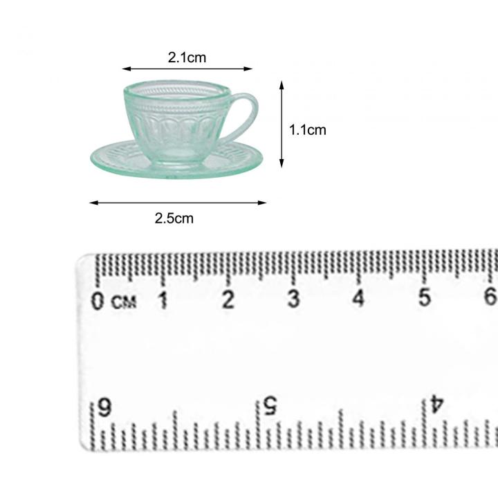 dolity-4x-ชุดถ้วยชาบ้านตุ๊กตาสำหรับครัวบ้านตุ๊กตาเครื่องใช้สำหรับโต๊ะอาหารขนาดจิ๋ว
