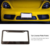 Car License Plate Frame With Screws Stainless Steel Exterior Decor US Vehicle Easy to install