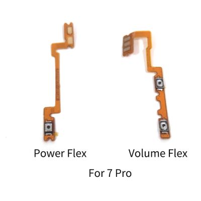 10PCS สําหรับ Realme 7 / 7i / 7 Pro ปุ่มปรับระดับเสียง Flex Cable สวิตช์คีย์ด้านข้างเปิดปิดปุ่มควบคุมชิ้นส่วนซ่อม