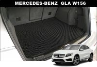 แผ่นปูท้ายรถ BENZ GLA W156 ลายกระดุมเล็กPVC สีดำ เข้ารูป ตรงรุ่นรถ