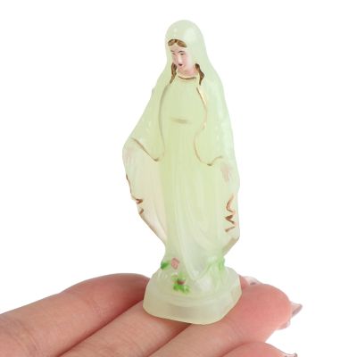 1PC Small Catholic Mary Statue Madonna Handmade Virgin Mary Statue Jesus Desktop Home Decorative Ornaments 6.5cm