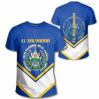 2023 NEW Mens El Salvador National Emblem Printed Pullover O-neck Short Sleeve Unisex Large Clothing Mens T-shirt Size：s-5xl