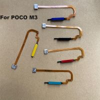 ปุ่มโฮมใหม่ดั้งเดิมสําหรับ Xiaomi Poco M3 เซ็นเซอร์ลายนิ้วมือเมนู Touch ID Scanner Ribbon Connector Flex Cable