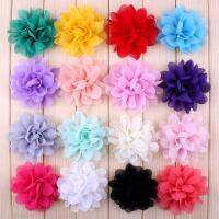 【CC】 20PCS 7CM Gauze Artificial Fabric Silk Wedding Decorations Floral Wreath Scrapbook