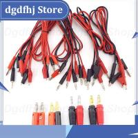 Dgdfhj Shop 4mm Banana Plugs Dual Alligator Clip Cable Connectors Test Lead Cord Probe Gold Plate Audio Speaker Wire for Multimeter