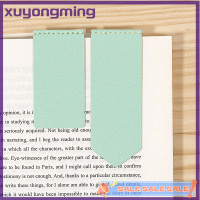 Xuyongming ป้ายหนัง PU สีทึบเครื่องเขียนในห้องสมุดนักเรียนโฟลเดอร์เพจสำนักงานธุรกิจที่คั่นหนังสือแบบพกพาสำหรับคนรักการอ่าน