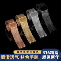 Suitable for Steel Band Metal Seiko Citizen Butterfly Buckle Stainless Steel Bracelet Womens Watch Band Mens Stainless Steel