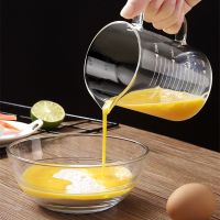 ❀✹ Measuring Milk Clear Glass Cup Cook Scale Food Grade Borosilicate Glass Measuring Cups with lid Pot Kettle Kitchen Accessories